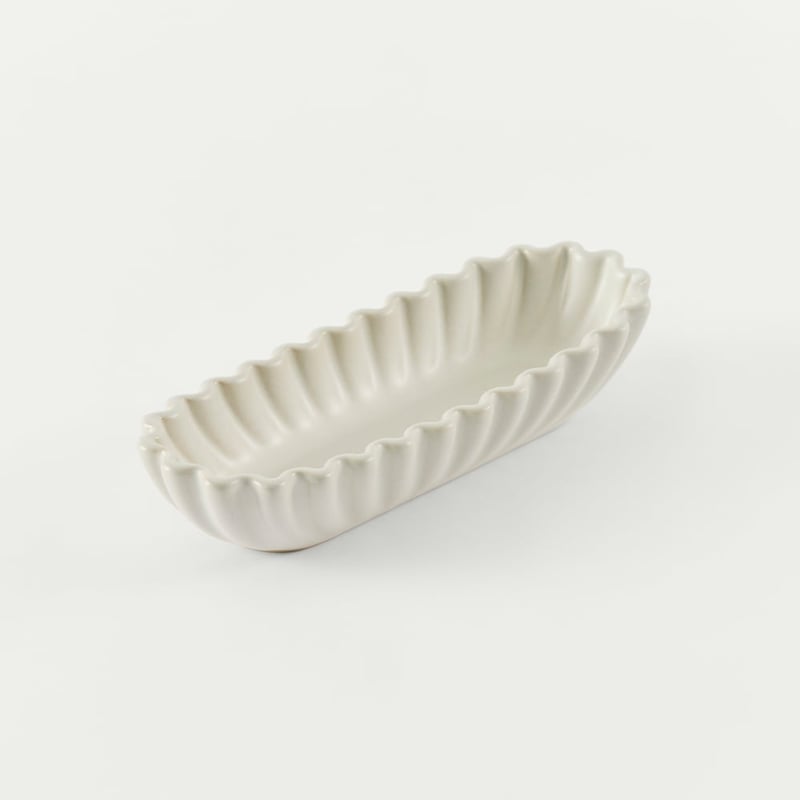 Cora White Long Dish