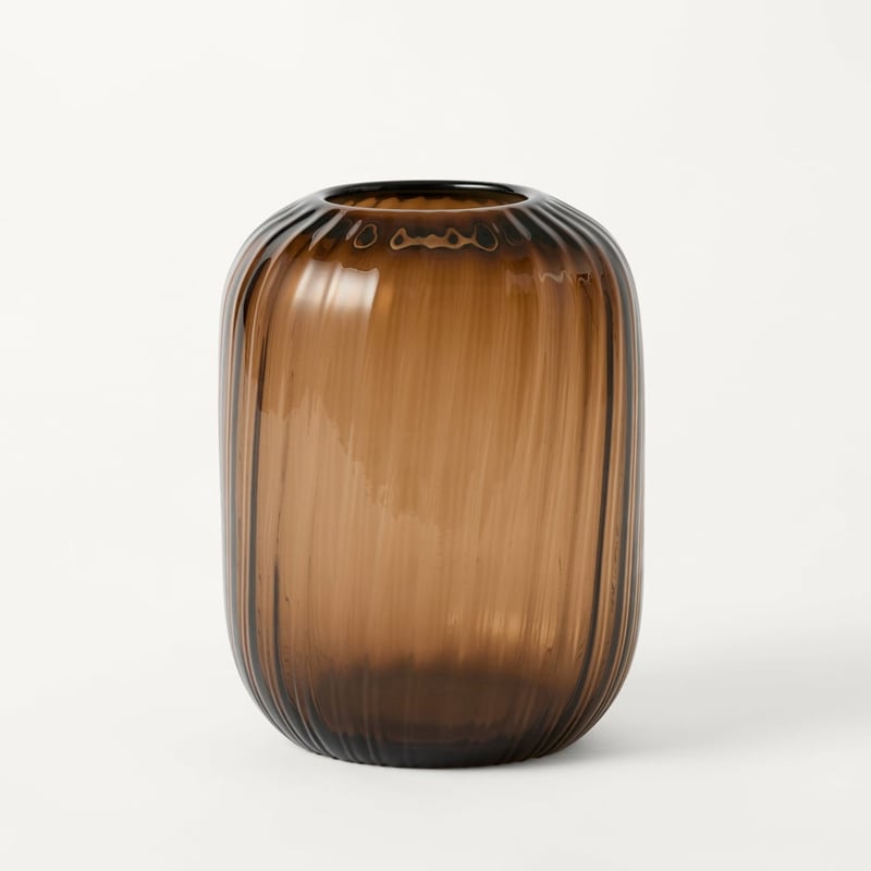Column Brown Stripe Medium Vase