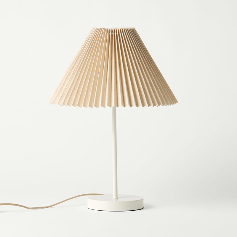 Pleats Coconut Milk & Linen Table Light