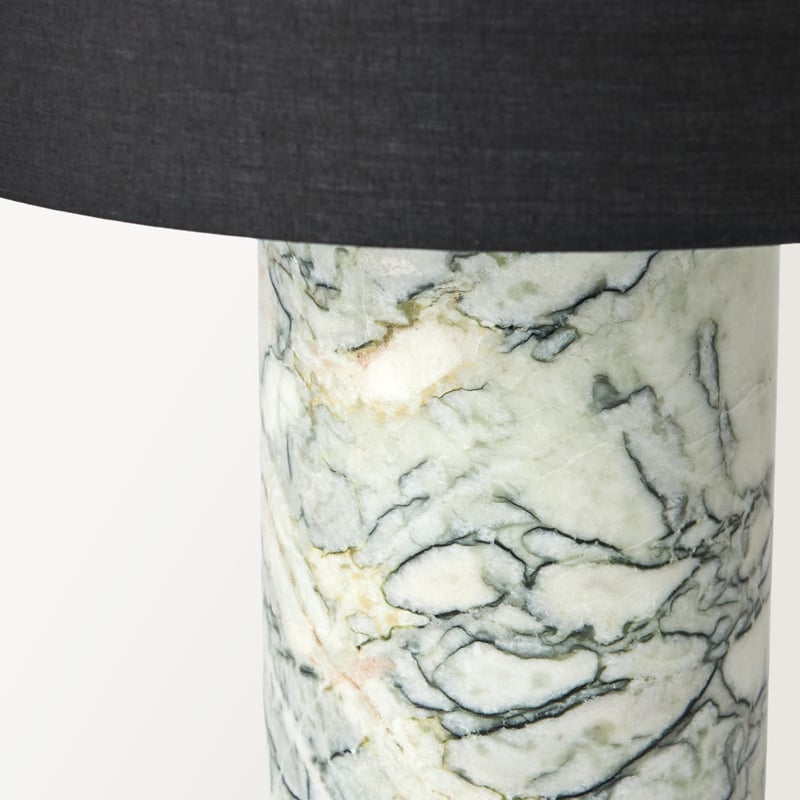 Bronte Green Vein & Black Silk Marble Table Light