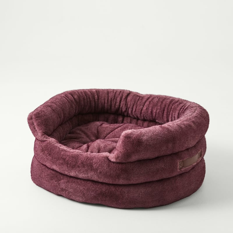 Ziggy Mulberry Recycled Fur Pet Bed