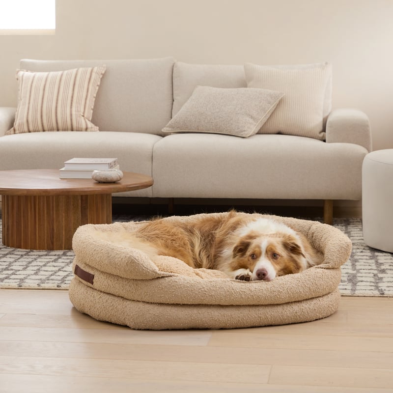 Ziggy Sesame Boucle Pet Bed