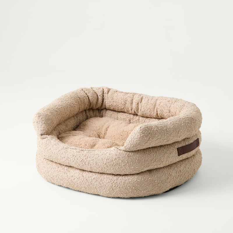 Ziggy Sesame Boucle Pet Bed