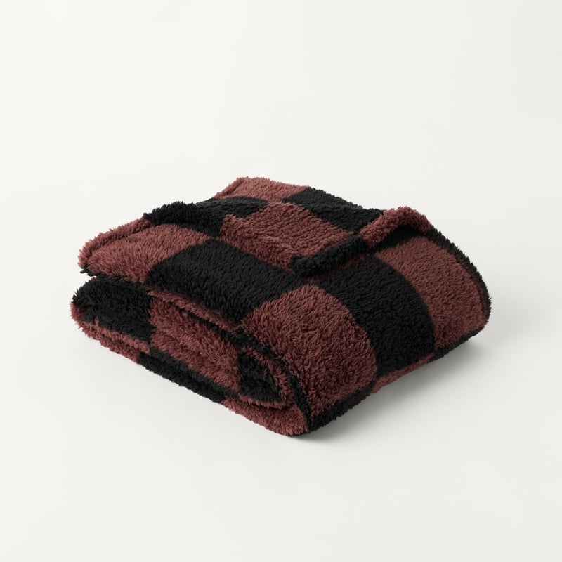 Maisy Chocolate Checkboard Pet Blanket