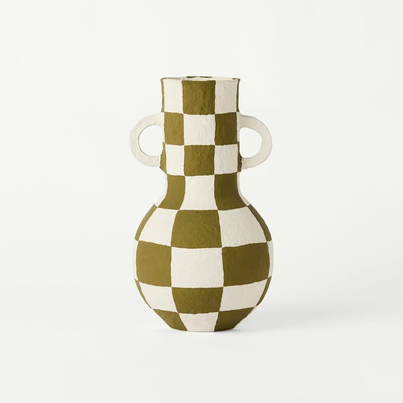 Remi Cream & Olive Tall Vase