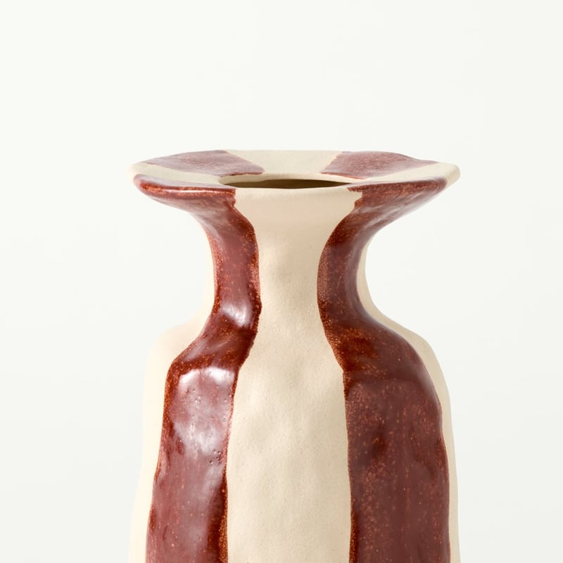 Tagari Cinnamon & White Tall Vase