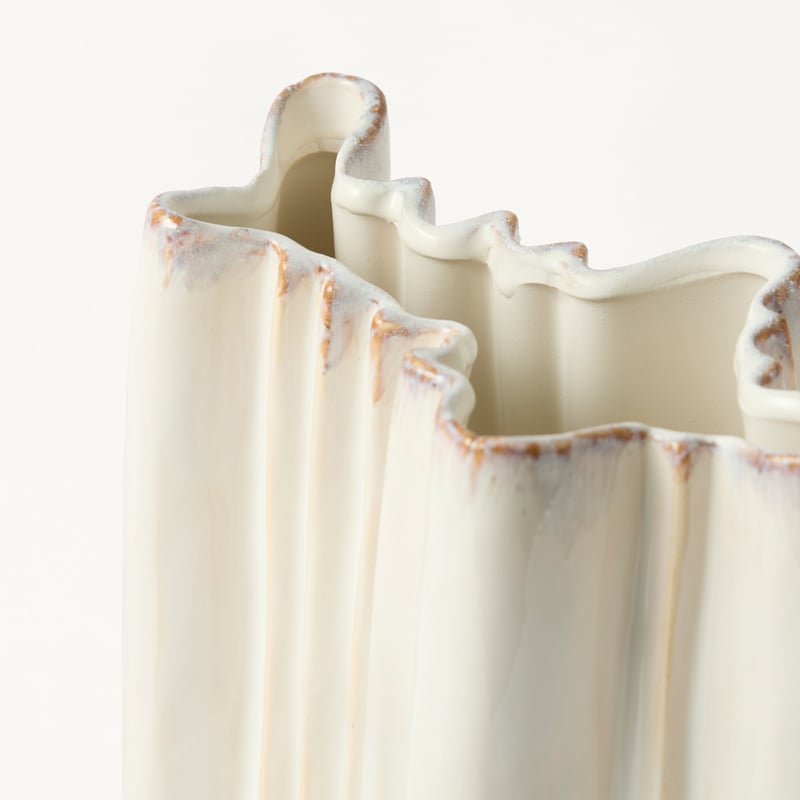 Ripple Cream Vase