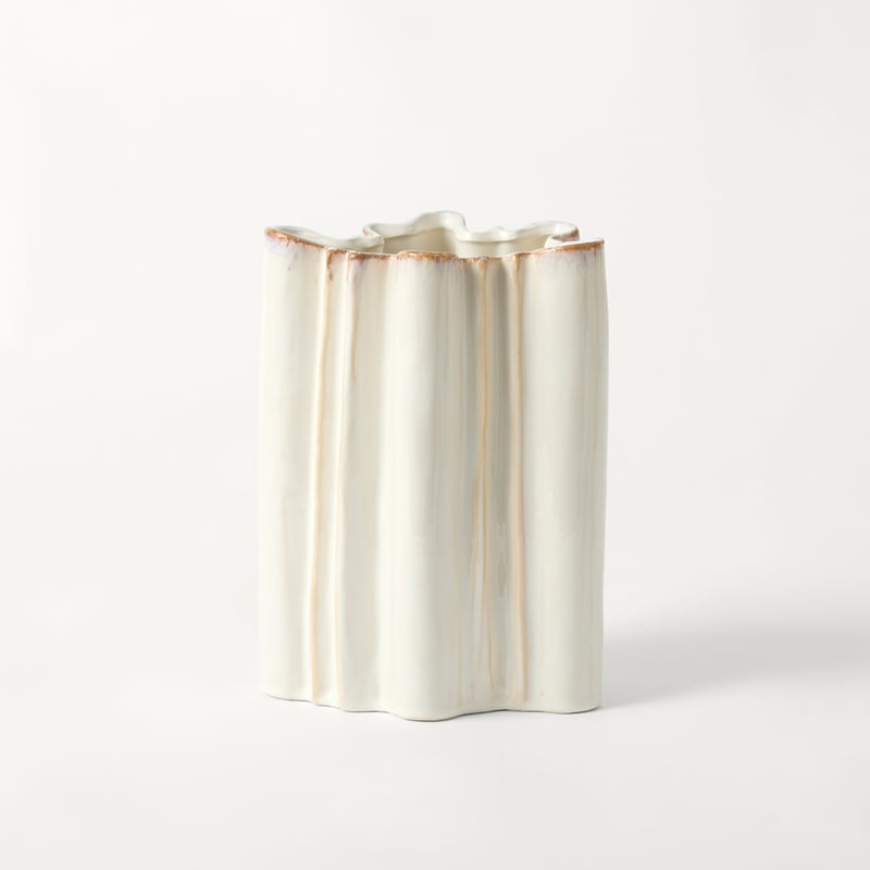 Ripple Cream Vase