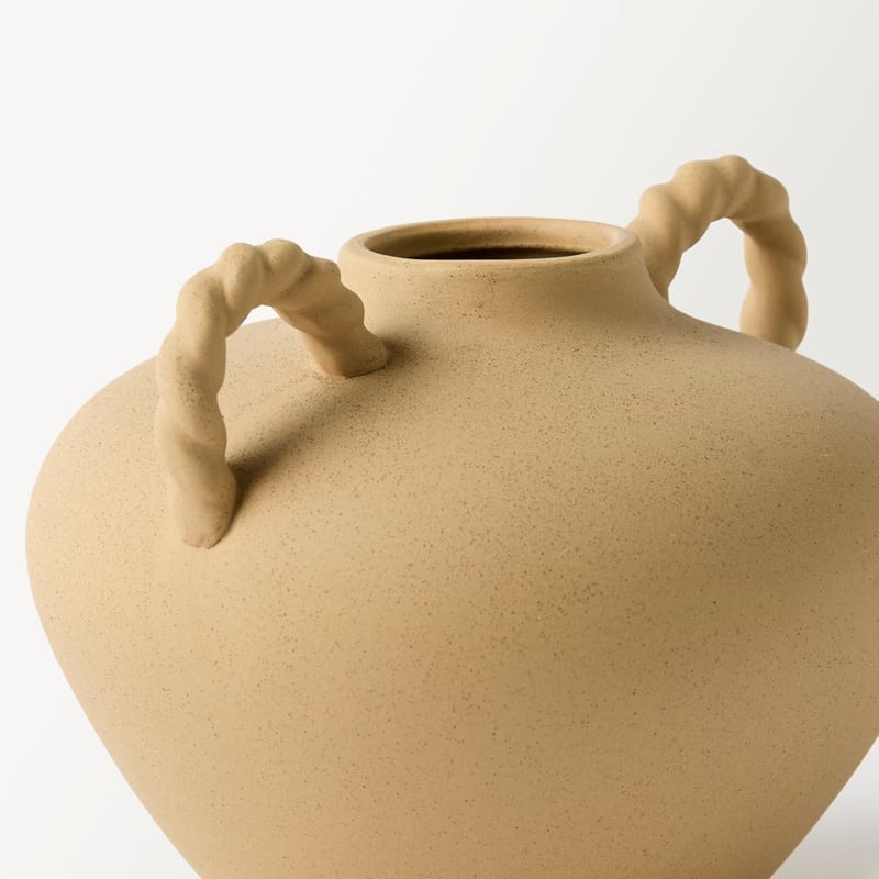 Rope Beige Handle Vase