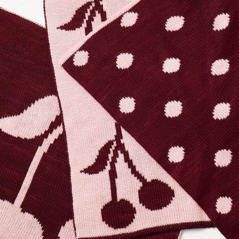 Dallas Cherries Bamboo Knitted Washcloths Pack of 3