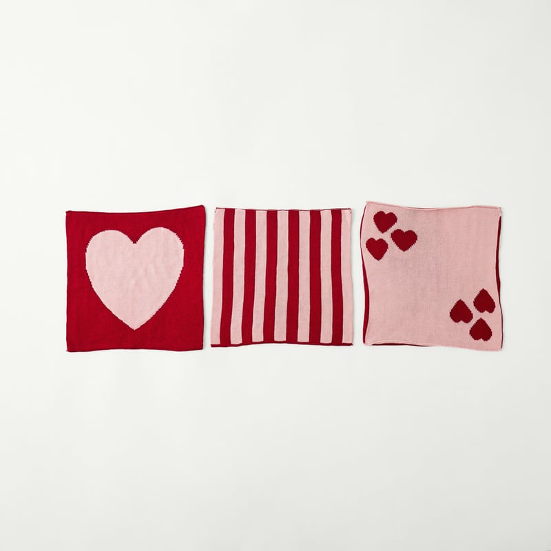 Dallas Hearts Bamboo Knitted Washcloths Pack of 3