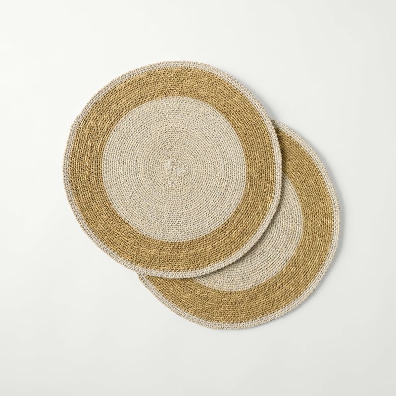 Bowie White & White Placemat Pack of 2