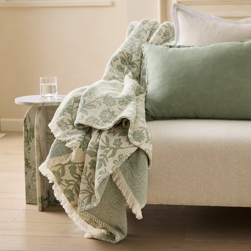 Pippa Fern Floral Throw
