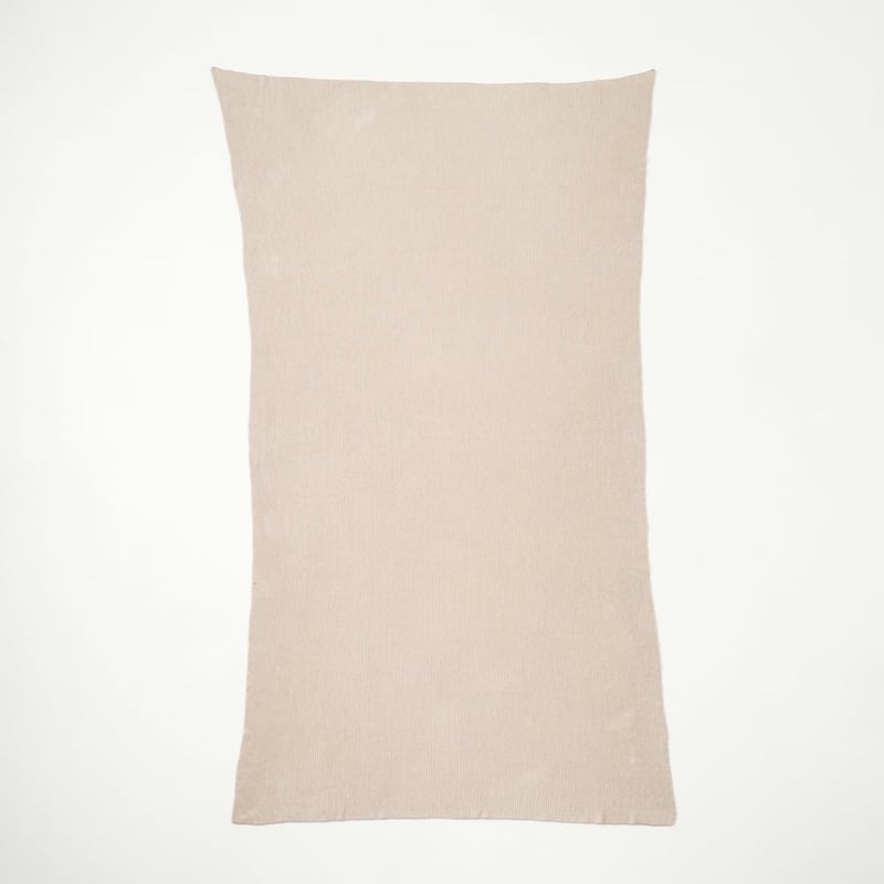 Bendigo Natural Knitted Throw