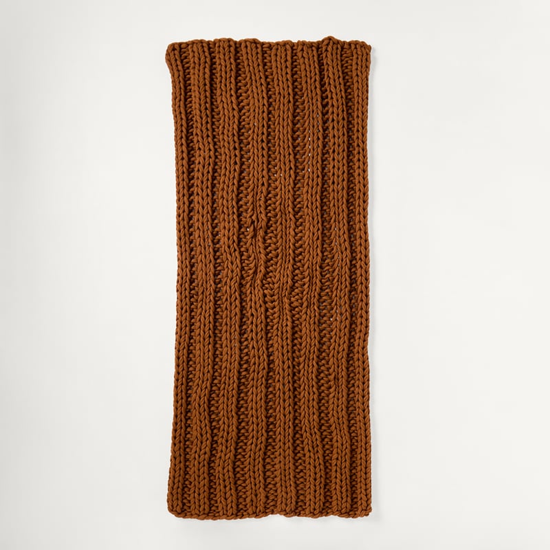 Newport Umber Chunky Knit Throw