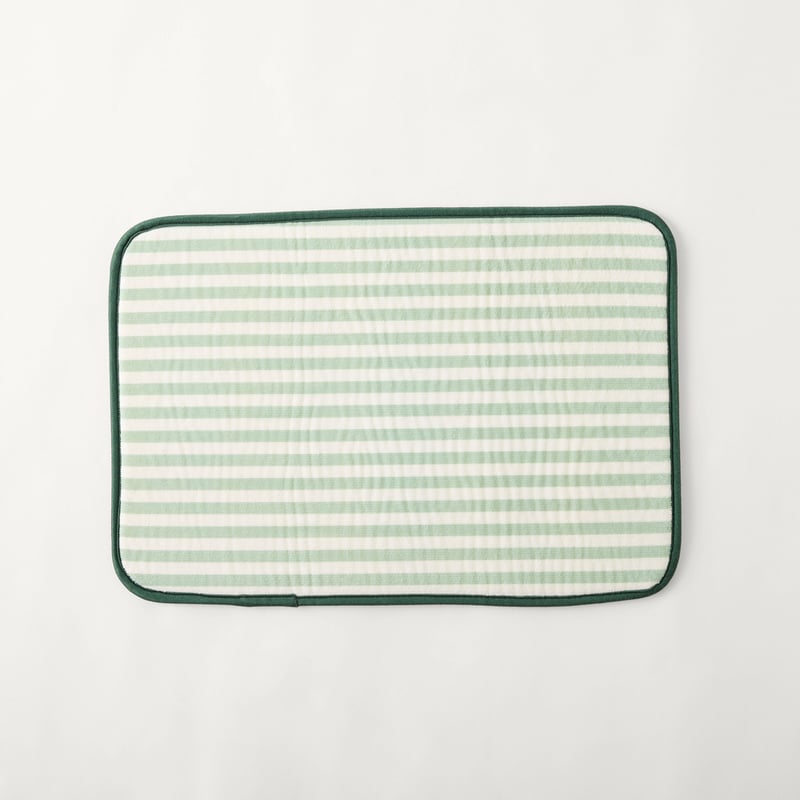 Harper Spinach Stripe Reversible Drying Mat