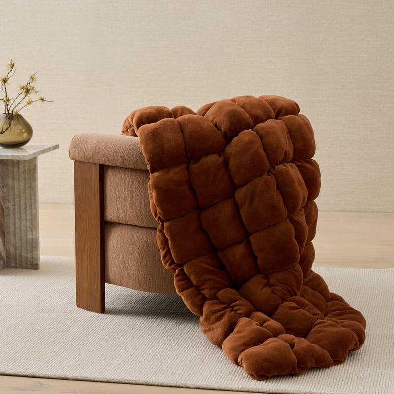 Marshmallow Umber Throw
