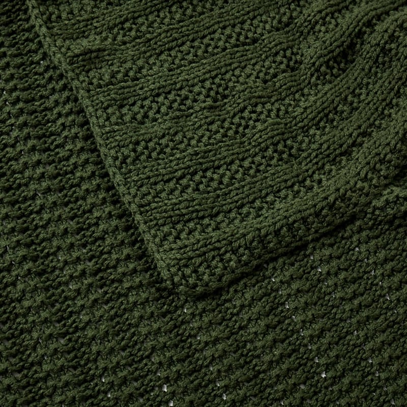 Riley Spinach Knit Throw