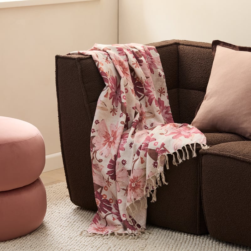 Chloe Berries Floral Throw
