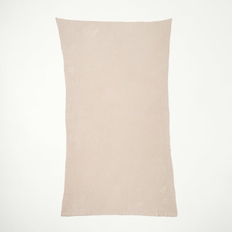 Bendigo Natural Knitted Throw