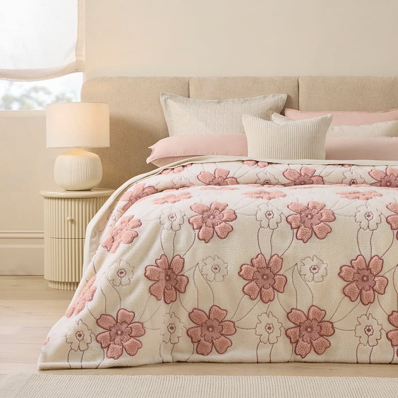 Dreamer Floral Sherpa Blanket