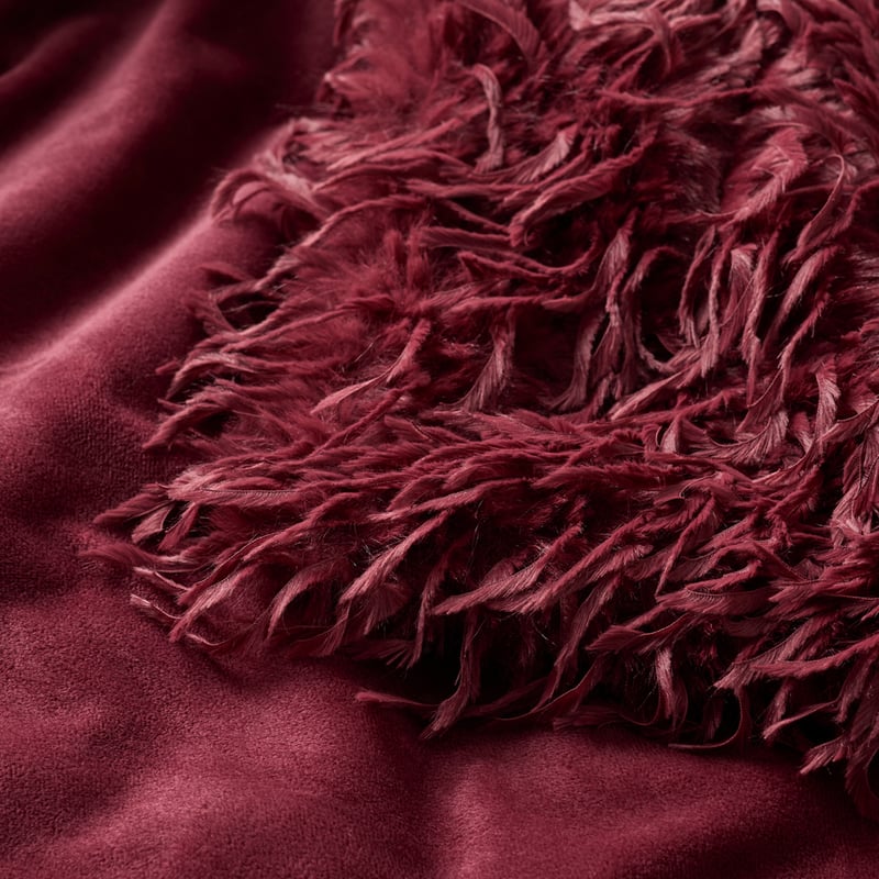 Moritz Cherry Recycled Fur Throw