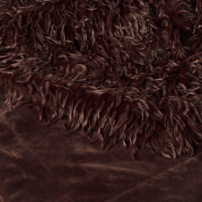 Moritz Chocolate Recycled Fur Throw