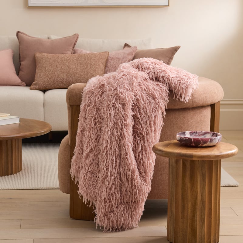 Moritz Peony Recycled Fur Throw