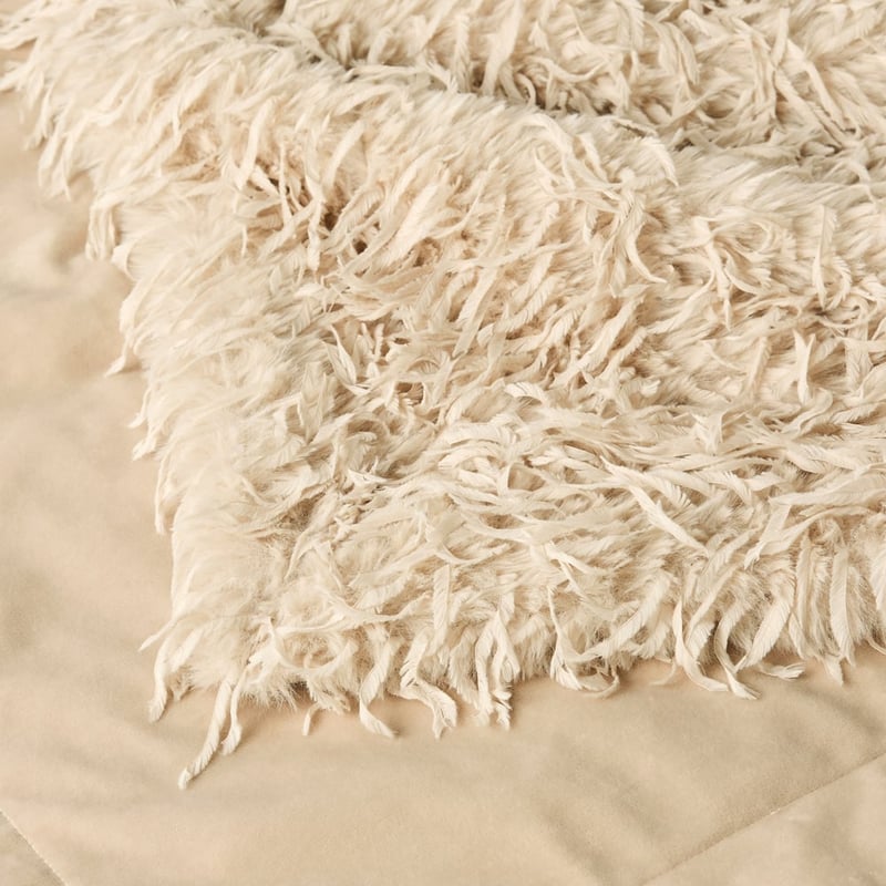 Moritz Winter Wheat Recycled Fur Throw