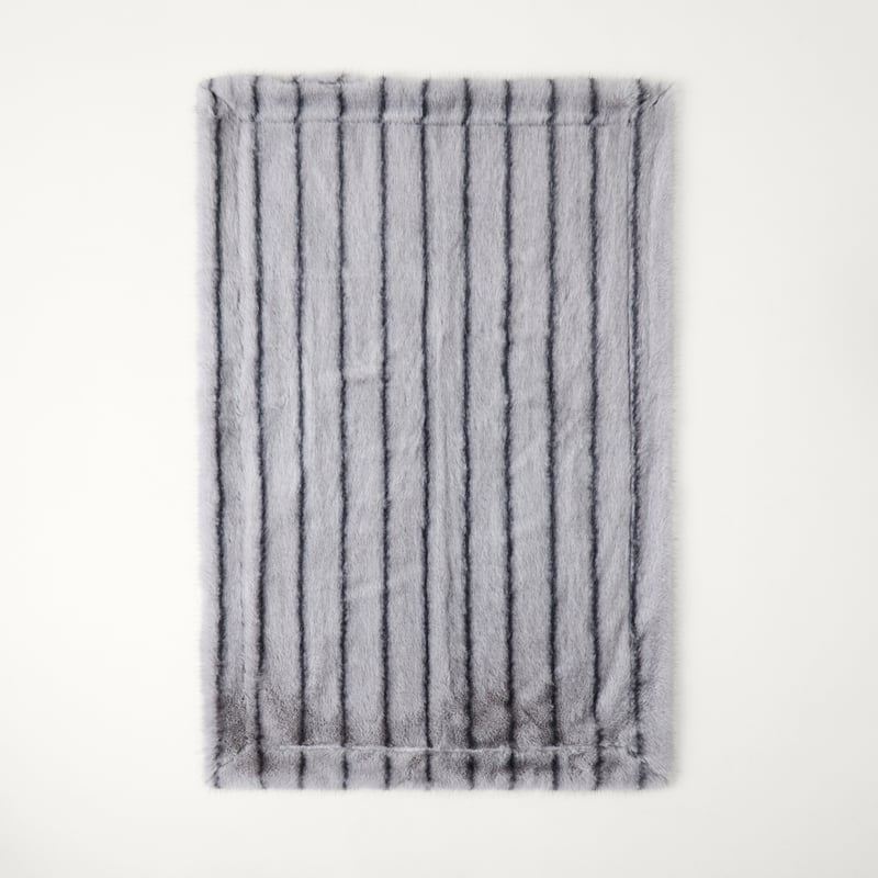 Lucerne Grey Recycled Fur Throw