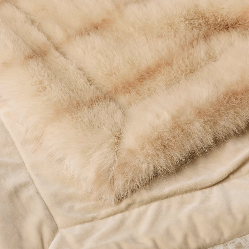 Lucerne Pebble Recycled Fur Throw