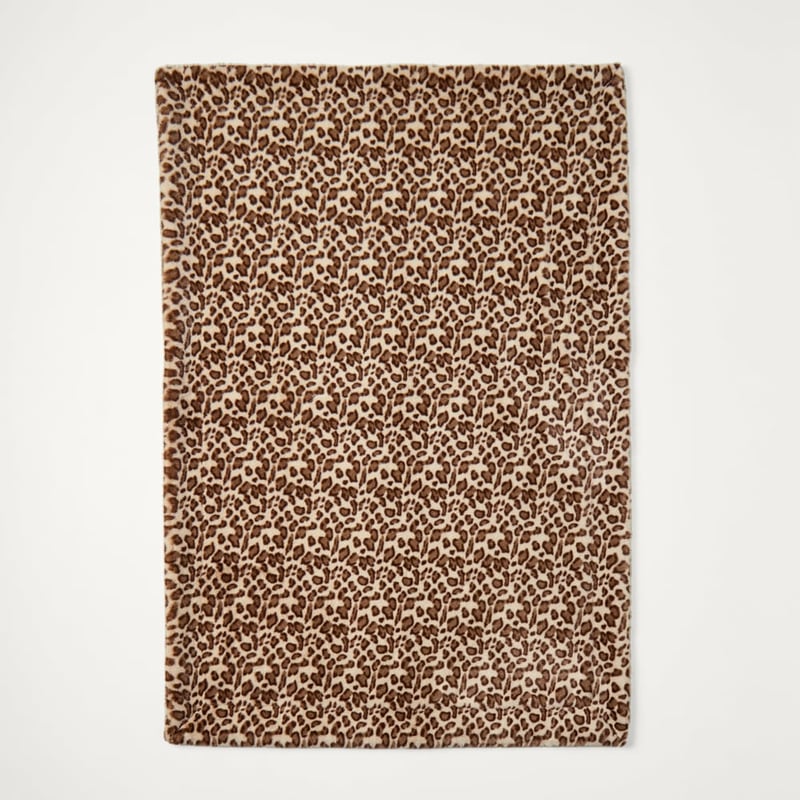 Leopard Natural Recycled Fur Throw