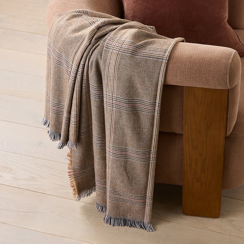 York Wood Check Throw