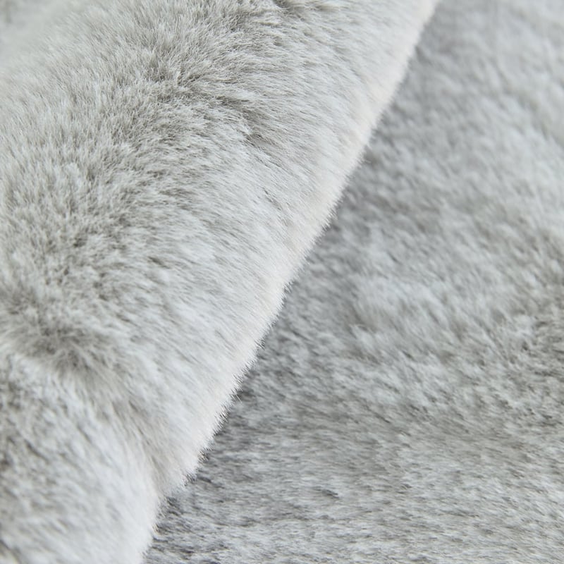 Recycled Faux Fur Blue Throw