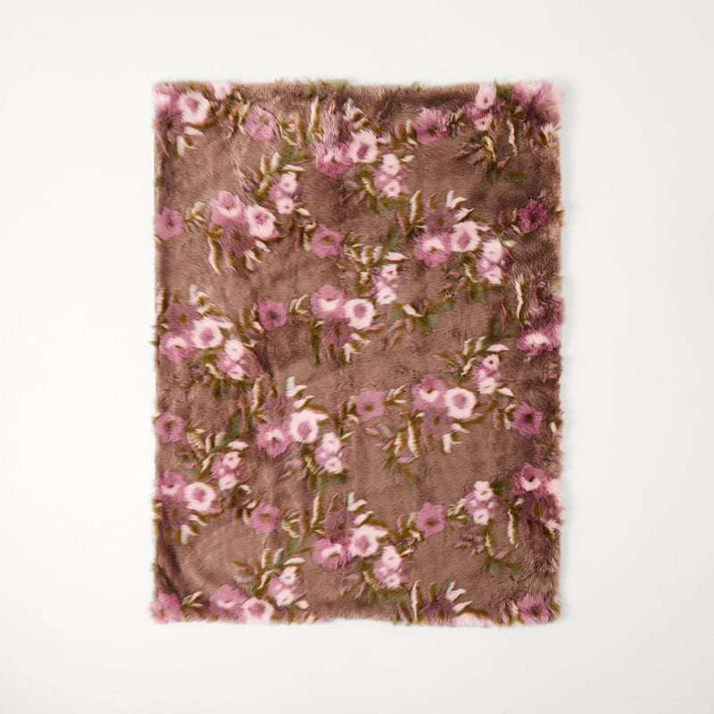 Ember Mocha Fur Throw