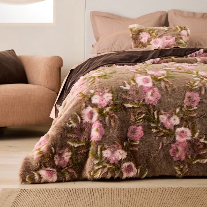 Ember Mocha Fur Blanket