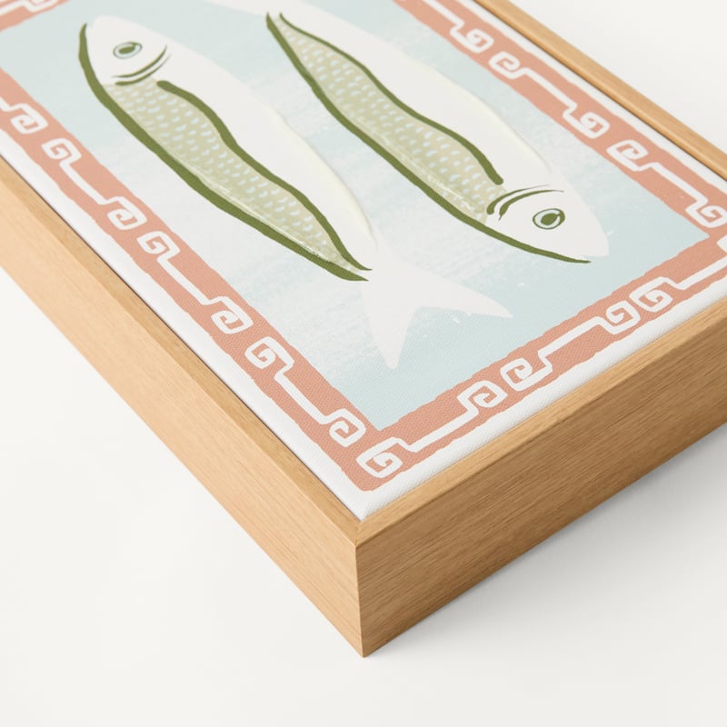 Kora Fish Blue & Natural Landscape Canvas