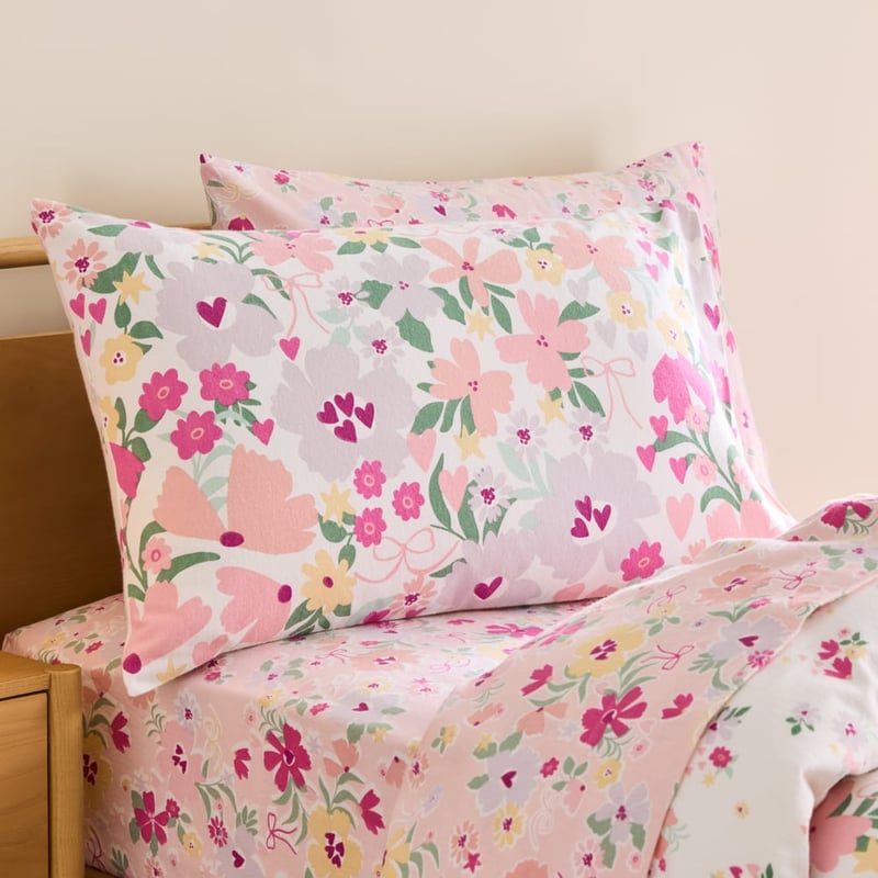 Bella Blossom Multi Flannelette Quilt Cover Set