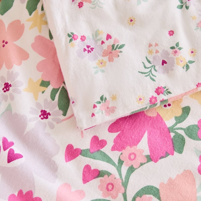 Bella Blossom Multi Flannelette Cot Quilt Cover Set