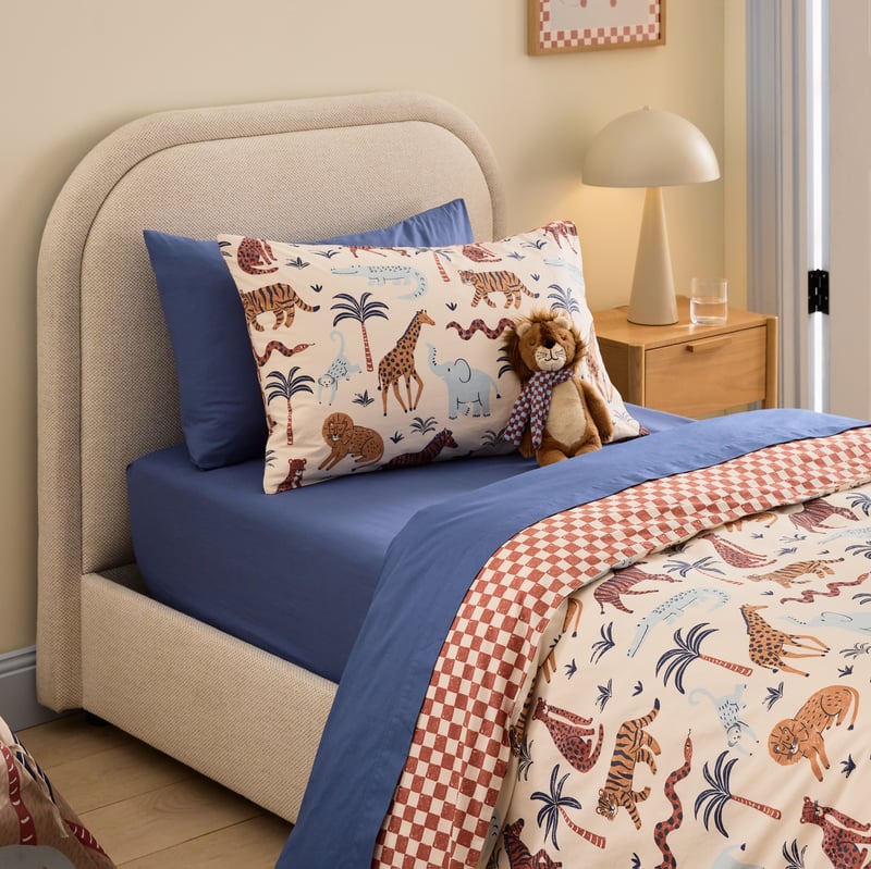 Safari Adventures Natural Stonewashed Bedlinen Quilt Cover Set