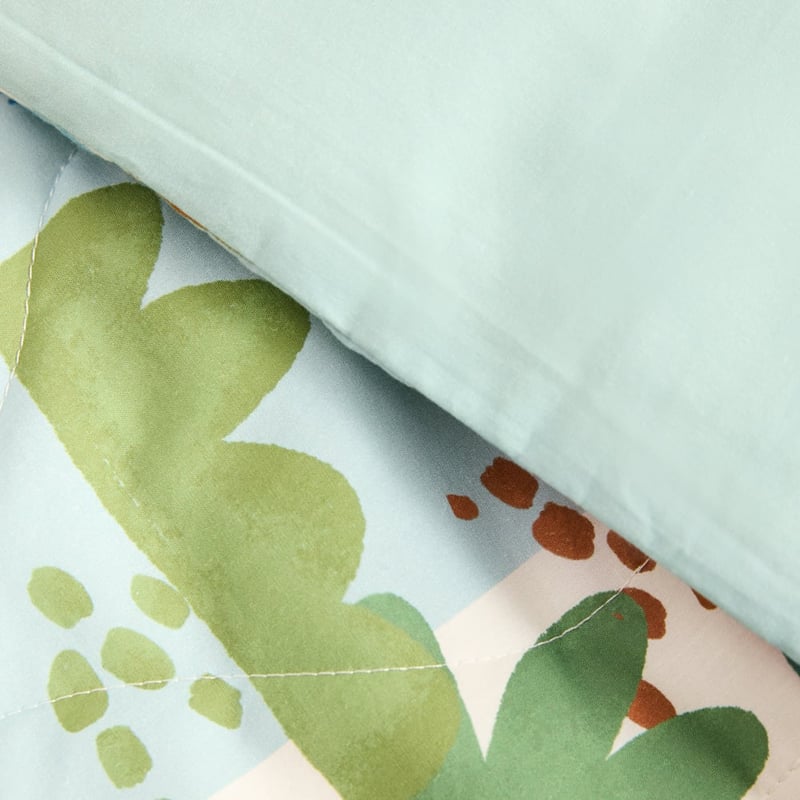 Dreamasaurus Aqua Quilted Quilt Cover Set