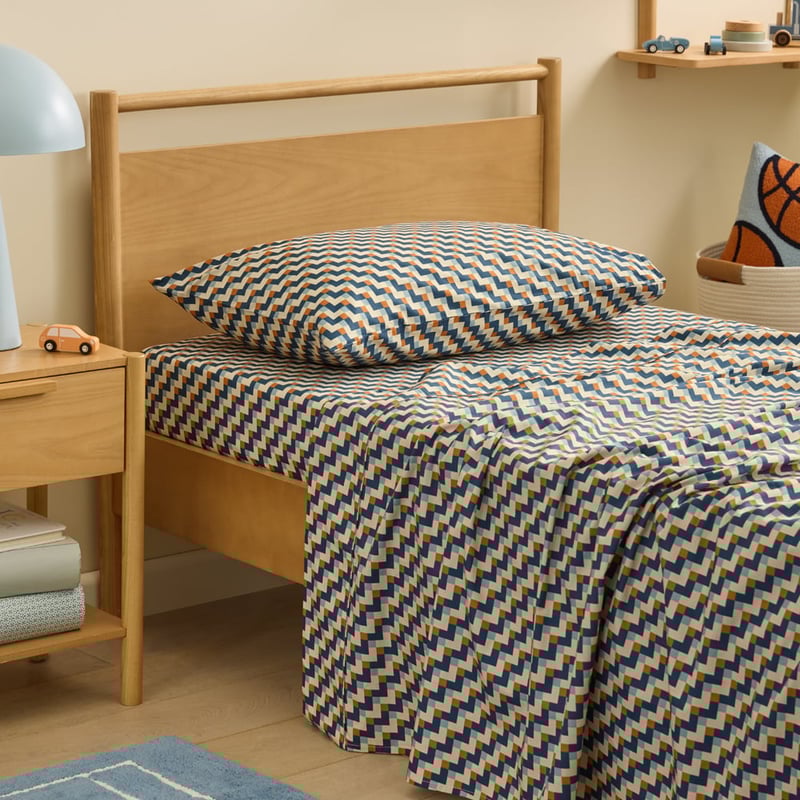 Geo Jigsaw Blues Sheet Set