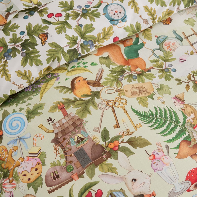 Fleur Harris Faraway Tree Sage Quilt Cover Set