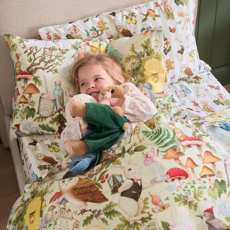 Fleur Harris Faraway Tree Sage Quilt Cover Set