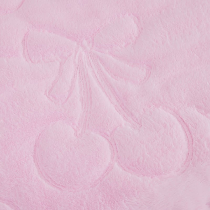 Cherry Charm Pink Recycled Faux Fur Quilt Cover Set