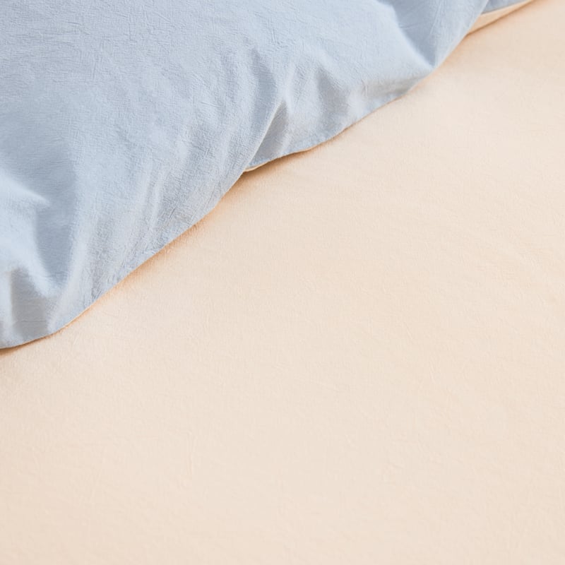 Stonewashed Dusty Blue Natural Quilt Cover Set