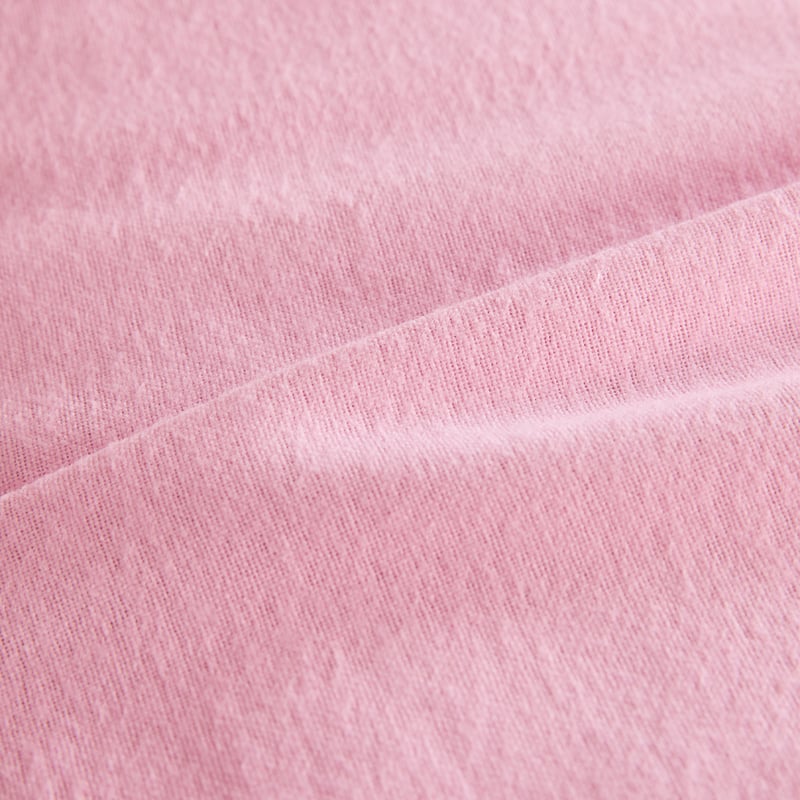 Plain Pink Flannelette Sheet Set