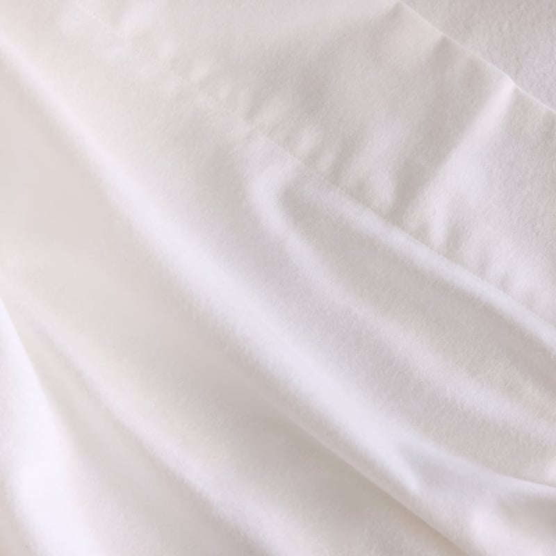 Plain White Flannelette Sheet Set