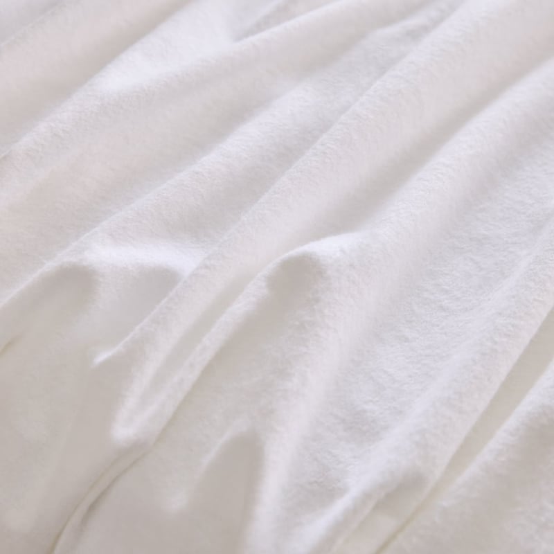 Plain White Flannelette Sheet Set