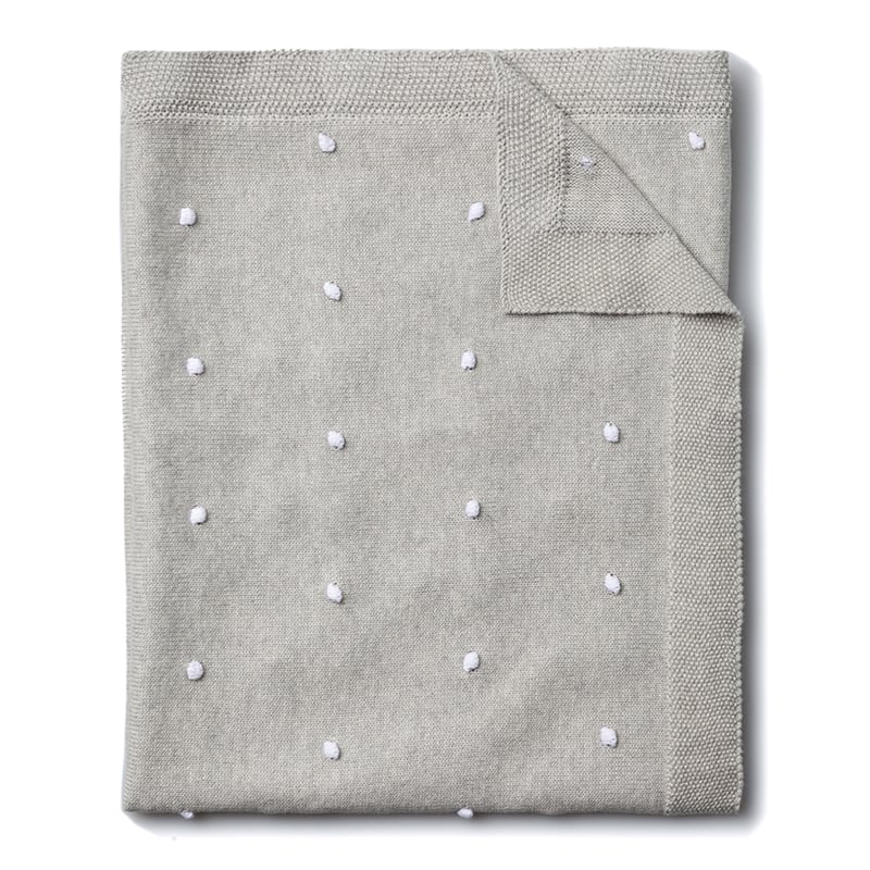 Arlo Spot Blanket Grey and White